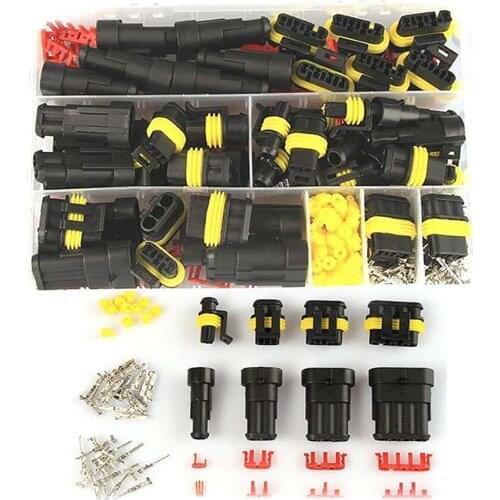 352pcs/set Waterproof Connector 1/2/3/4Pin HID Electrical Wire Connector for Auto Car Motorcycles Quad Bikes