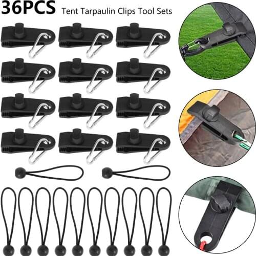 36pcs DIY Tarp Clamp Awning Tent Canopy Clamp Clip Durable Canvas Anchor Gripper Jaw Grip Trap Tighten Woodworking Tools