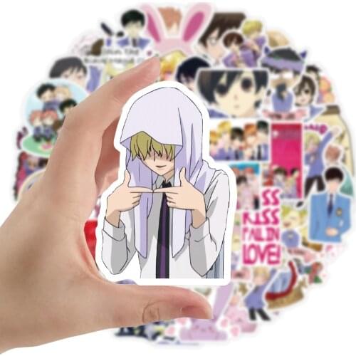 50PCS Cartoon Anime Ouran High School Host Club Stickers Laptop Guitar Luggage Waterproof Graffiti Manga Sticker Decal Kid Toys