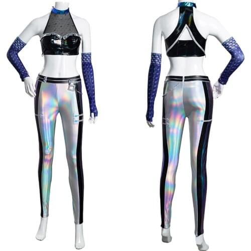 Fast delivery LOL Cosplay KDA Group Kaisa Daughter of the Void Costume Outfit Halloween Carnival Suit autumn girl dress Coat