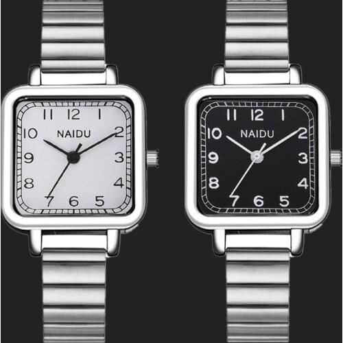 Top Brand Fashion Silver Women Watches Stainless Steel Ladies Wristwatches Minimalist Digital Female Quartz Clock Reloj Mujer