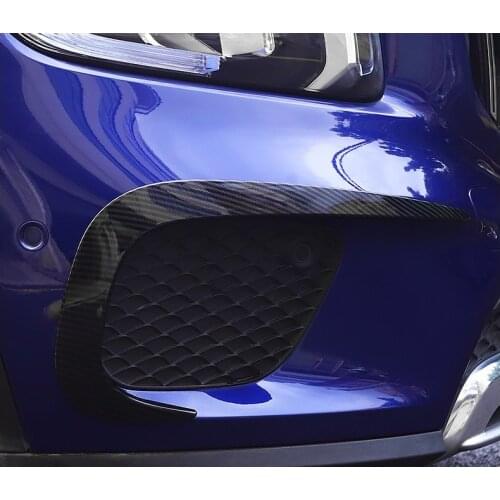 Carbon Fiber Color Front Fog Lamp Eyebrow Decoration Cover Trim Car Styling For Mercedes Benz GLB X247 2020-2021 Exterior