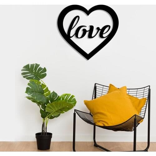 Heart and Love Letter Wall Room Home Accessory Wooden Table 50x45cm