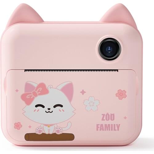 Kids Camera 32GB Children Instant Camera Photo Printer 2.4 inch IPS Screen Christmas Birthday Gifts Printing Paper Support WIFI