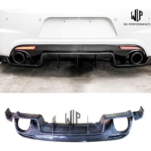 VW Carbon Fiber Rear Bumper Lip Diffuser Bilateral single out Car Styling For Volkswagen Scirocco R KSD Sytle Car Body Kit