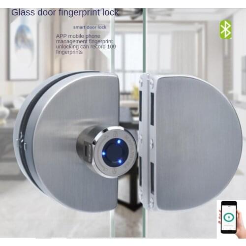 Electronic Smart Entry Door Lock Fingerprint Glass Door Lock of Single Double Door Bluetooth APP Control for Home Office