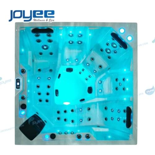 JOYEE Best Quality Gecko Control 5 Person Garden Spa Hot Tub with Fountain Factory Stock Whirlpool Outdoor Jacuzzi