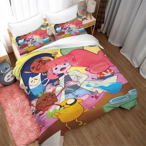 Adventure Time 3D Printed Finn Mertens Bedding Set Duvet Cover KING Queen Full Twin Size for Kids Adutls Bedroom Decor