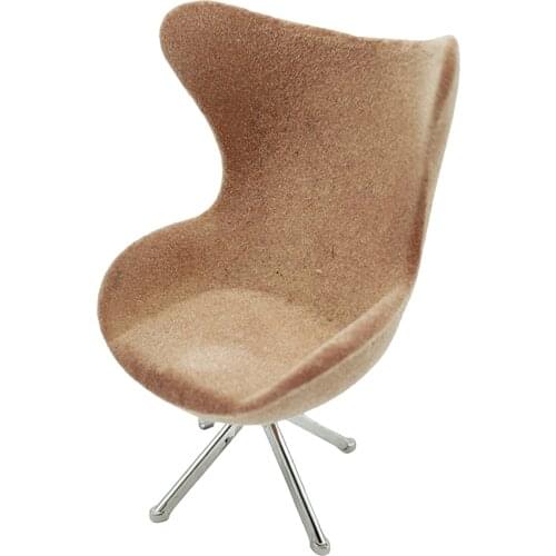 Handemade High Back Chair Garden Flocking Seat for 1/12 Dolls House Furniture