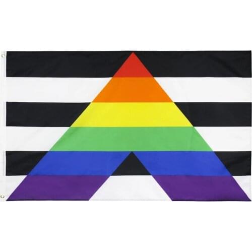 LGBT Rainbow Pride Gay Straight Ally Flag 100 Pcs/Lot 3x5FT Banner Vivid Color Decoration Gift Sports Indoor Outdoor Cheap
