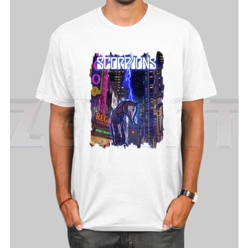 Scorpions Fashoin Metal Rock Band Music T Shirts Fashion Men and Women Top T-shirt Short Sleeve Unisex Tshirt