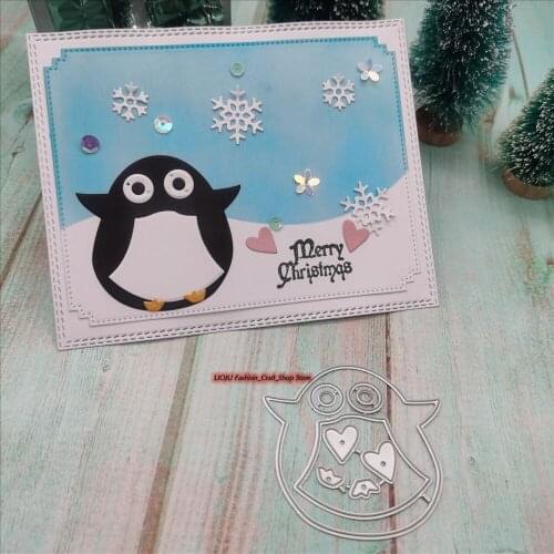 Penguin Metal Cutting Dies Stencils for DIY Scrapbook Photo Album Paper Card Decorative Craft Embossing Die New 2021