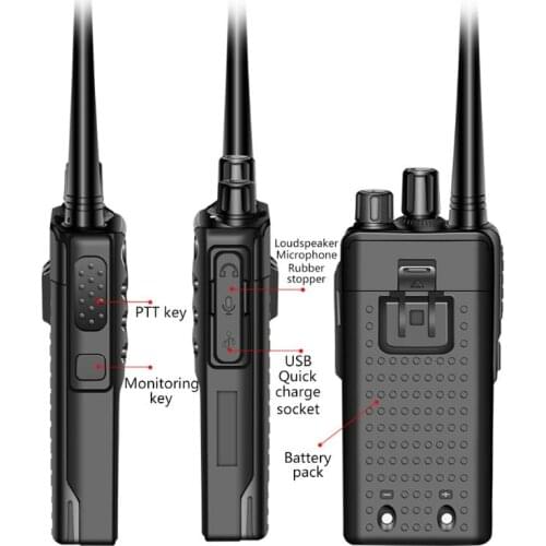 2021 New 2021 High Power Upgrade Bao feng BF-858 Waterproof Walkie Talkie Two Way Radio
