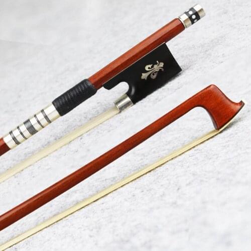 New 3/4 Size Pernambuco Violin Bow,Fast response,Natural Mongolia Horsehair