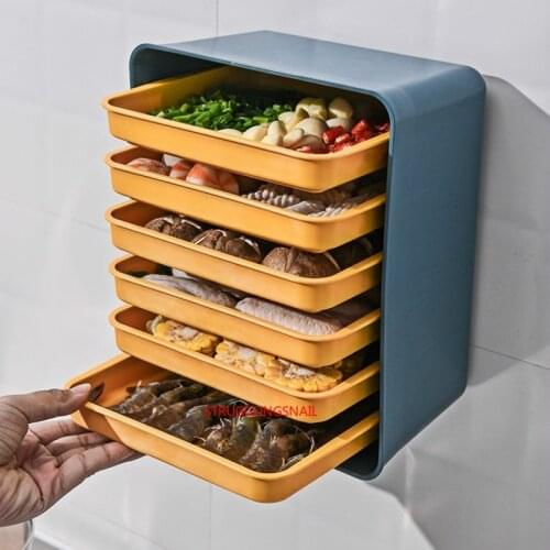 New 3/6 Tiers Wall-mounted Plate Organizer Rack Kitchen Wall-hanging Storage Shelves Rack Space Saving Dishes Stand Holder Boxes