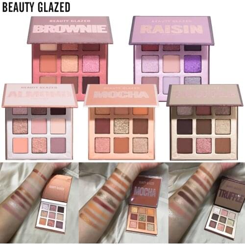 Beauty Glazed Chocolate Eyeshadow Pallete BROWNIE Pressed Powder Palette Matte Glitter Smoky Eye shadow Palette Nude Eye Pigment