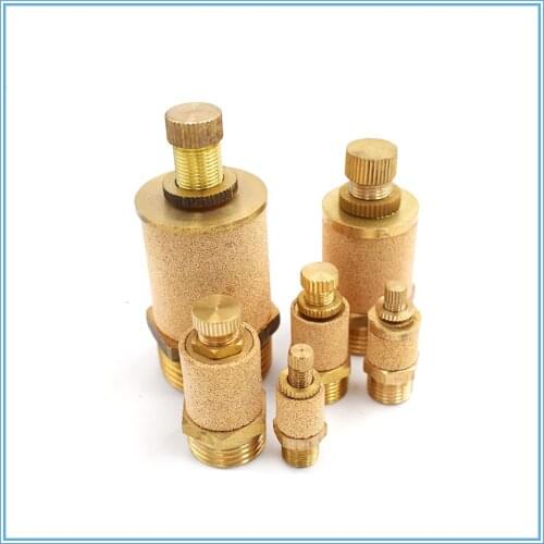 Pneumatic Muffler Silencer Filter Flow Speed Controller Sintered Bronze 1/8" 1/4" 3/8" 1/2" 3/4" Copper connector silencer
