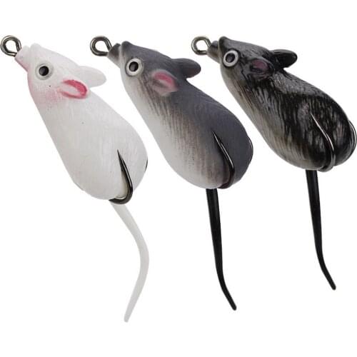 Fishing Lures Frog Softbait Mouse Artificial Bionics 10g 5cm Crankbait Silica Gel 3D Eye Sea Swim Accessories YE0176