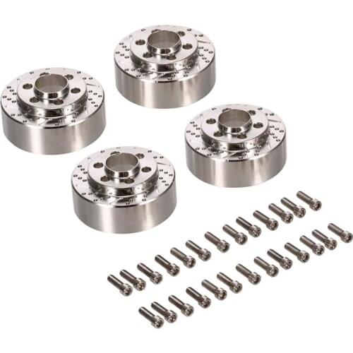 Stainless Steel Silver Brake Disc Weights for 1.9 2.2 Inch Wheel Traxxas TRX4 TRX6 Axial SCX10 1/10 RC Crawler