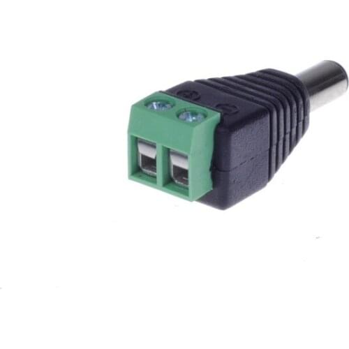 100PCS/LOT 2.1mm x 5.5mm Female Male DC Power Plug Adapter for CCTV CAMERA