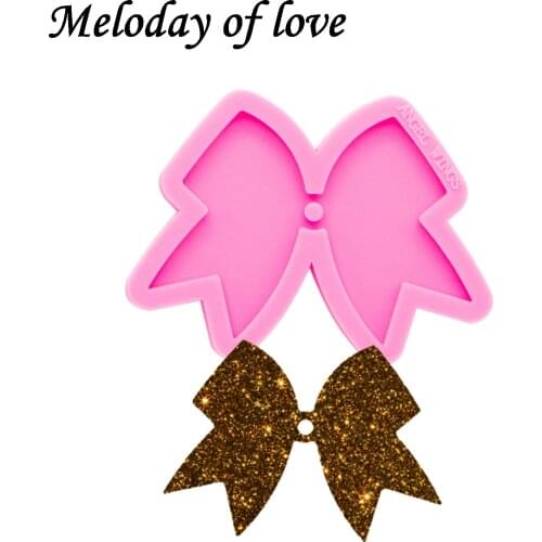 Glossy Bow Keychain Epoxy Resin Molds Jewelry Making Custom Silicone Mould DY0318