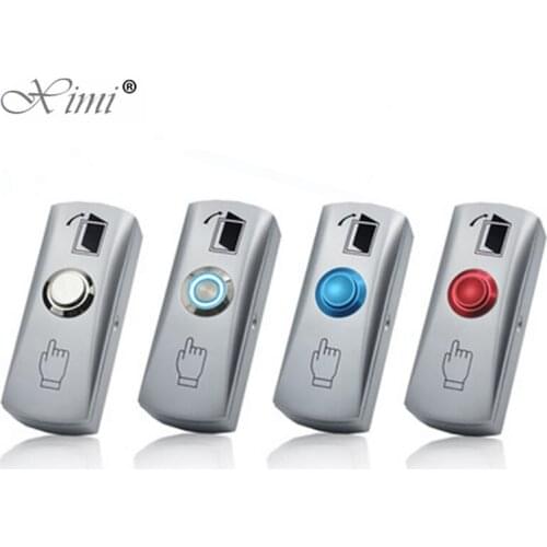 Access Control System Push Exit Button Door Release Exit Switch With LED Light Stainless Steel Door Exit Push Button E02