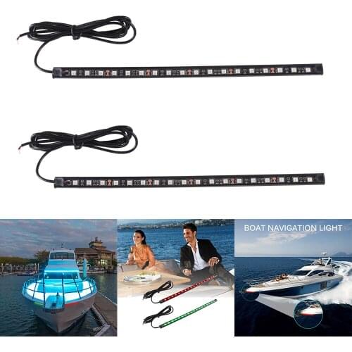 LED Boat Bow Navigation Light Kits for Boat Vessel Pontoon Yacht Skeeter 1 Pair Red and Green Yacht Warning Fishing Pool Light