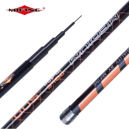 MIFINE MEDIUM Telescopic POLE Fishing Rod 4M/5.0M/5.5M/6.5M High Tonnage Fibra De Carbon Fishing Hammer 10-40g