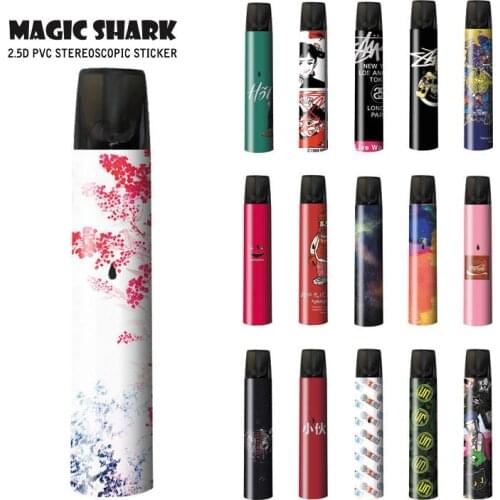 Magic Shark Tiger Cute Girl Snow Ultra Thin Vape Case Cover for Relx Fashion Sticker PVC Film for Relx E Cigartte Pod