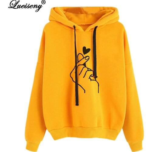 LUEISENY Loose Print Planet Women Hooded Sweatshirt Hoodies Long Sleeve Pullover Casual Tops Female Hoodie Drawstring Camisola