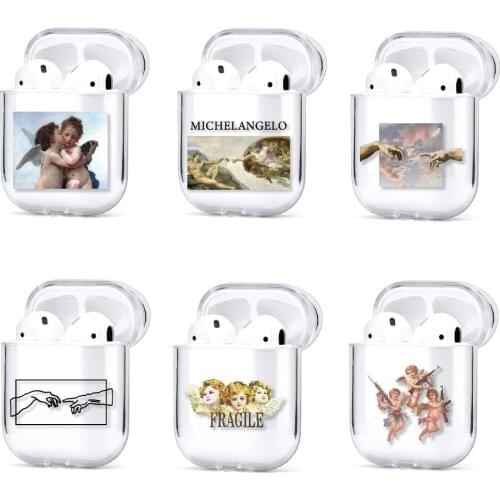 Renaissance angels David hard Case Cover For Airpods 1 2 wireless Bluetooth Earphone case Headphone Protection cover coque