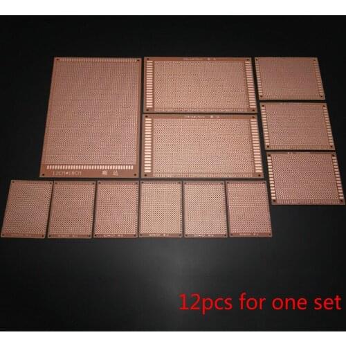 12pieces prototype board PCB general experiment matrix printed circuit board prototype breadboard