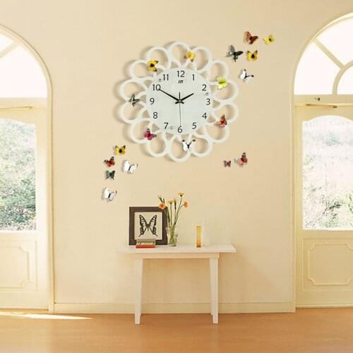 American Pastoral Wall Clock Living Room Silent Clock Creative Bedroom Home Personality Fashion Wall Watch Quartz Wall Clocks
