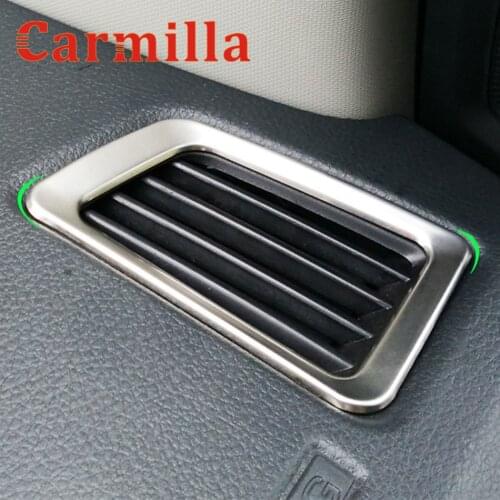 Carmilla Car Front Inner Air Vent Outlet Refitting Stainless Steel Sticker for Ford Everest Endeavour Raider 2016 2017 2018 Acc