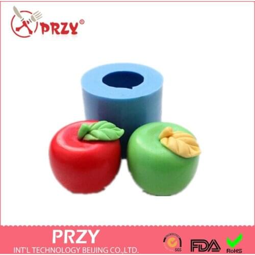 Free shipping DIY 3D Christmas Eve apple modelling silicon soap mold Cake decoration mold Handmade soap mold