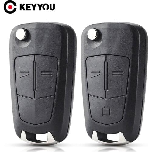 KEYYOU HU43 Blade 2 Button Remote Folding Car Key Case For Opel Vauxhall Astra H Corsa D Vectra C Zafira Astra Vectra Signum