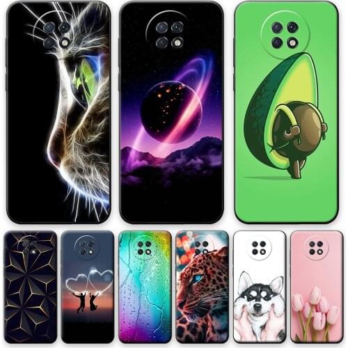 For Redmi Note 9T Case Marble Style Fundas on Redmi Note 9T 5G 6.53" Soft Silicon Back Cover For Huawei Redmi Note 9T Note9T Cat