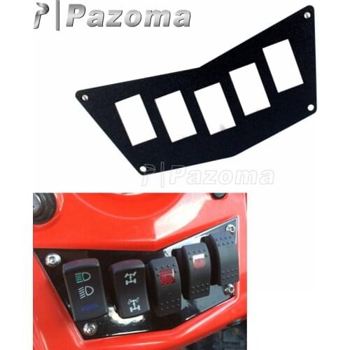 Black Switch Panels Dash Rocker 5 Buttons Housing Plate for Polaris RZR 800 RZR 900 XP RZR 570 2011-2014