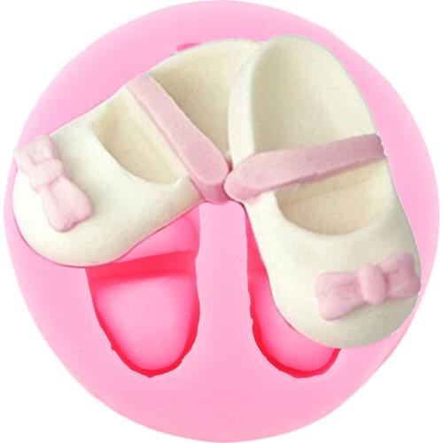 Baby Shoes Cake Border Silicone Mold Party Fondant Cake Decorating Tool Cupcake Topper Molds Candy Clay Chocolate Gumpaste Mould