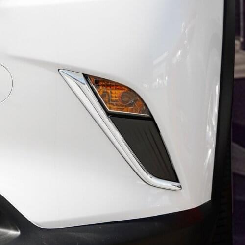For Mazda CX3 CX-3 2015-2018 ABS Chrome Front Bottom Foglight Eyelids Cover Fog Light Brow Eyebrow Strip Bumper Accessories Trim