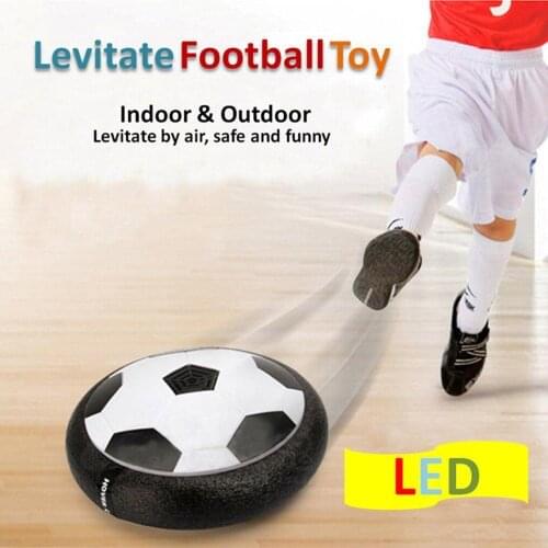 Indoor Electronic Air Power Soccer Ball Disc LED Lights Flashing Hover Football Training Balls Toys Gifts