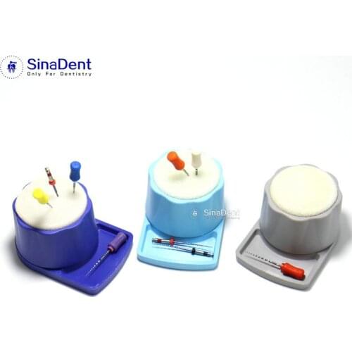 1pcs Dental Sponge Endo Stand Random Color Endo Holder for Endodontic Files Cleaning Autoclavable Dental Disinfection Materials