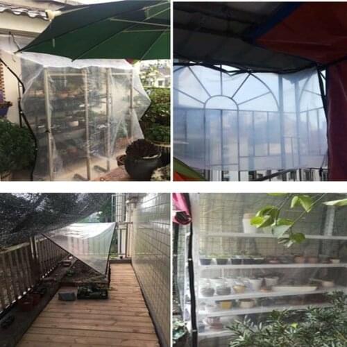 Customize 0.12mm Transparent PE Tarpaulin Cover Film Succulents Plants Keep Warm Care Cover Rainproof Shelter Pet House Cover