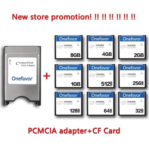 128MB 256MB 512MB 1G 2G 4GCompact Flash Card Industrial CF Memory card With PCMCIA adapter For CNC IPC Numerical control machine