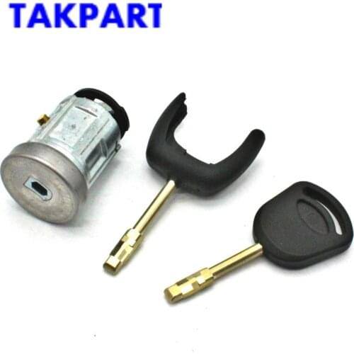 TAKPART Ignition Switch & Lock Barrel Cylinder Set + 2 Keys For Ford Transit MK7 06-ON