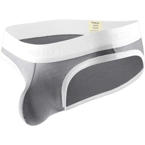 Mens Low Waist Underwear Personalized Bump Design Solid Color Underwear Breathable Material Mens Underwear