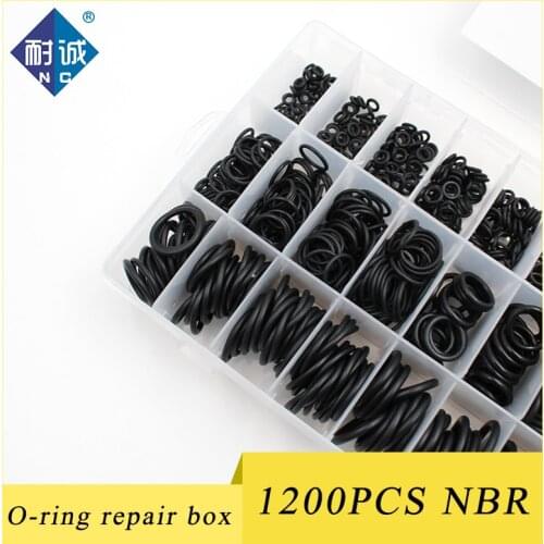 Nitrile Rubber 1200pcs NBR Seal Ring Kit Thickness 1.5mm 2.4mm 3.1mm Nitrile Rubber NBR O-Ring Gasket Sealing oring waterproof
