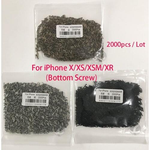 2000pcs / Lot Bottom Screw For iPhone 5 5C 5S SE 6 6P 6S 6SP 7 7P 8 8P Plus X XS XR XSM Max 11 Pro With Skid Proof Paint