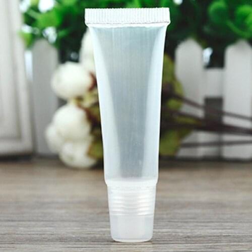 10Pcs 8ml Empty Lip Cream Balm Tubes Transparent Cosmetic Containers Holders Perfect for lip balms, lip gloss, cosmetics