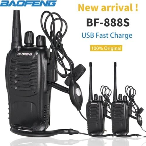 3PCS Baofeng BF888S Walkie Talkie 6KM bf-888S Two Way Radio 5W Portable CB Ham Radio BF 888S Handheld HF Transceiver Transmitter